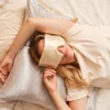 Masque de nuit bandeau 100% pure soie - champagne Champagne