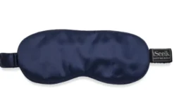 Masque de nuit en soie navy