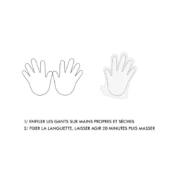Masque mains gants imprégnés - hydratant