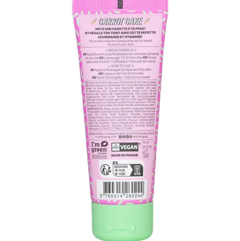 Masque visage carotte Radish Gang