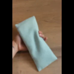 Masque yeux yoga - lin bleu céladon