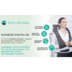 Masseur shiatsu chauffant nuque / épaule