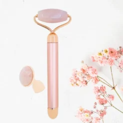Masseur visage électrique en quartz rose