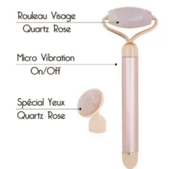 Masseur visage électrique en quartz rose