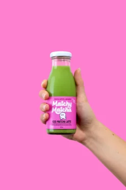 Matcha latte, pack de 6 bouteilles de 250 ml, vegan, fabriqué en france