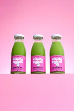 Matcha latte, pack de 6 bouteilles de 250 ml, vegan, fabriqué en france