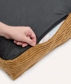 Matelas en velours côtelé l - moutarde