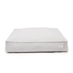 Matelas en velours côtelé xl - blanc