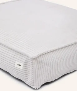 Matelas en velours côtelé xl - blanc