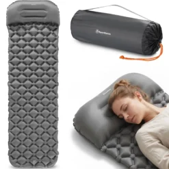 Matelas gonflable campmat hypermotion ultraléger 1 place avec oreiller