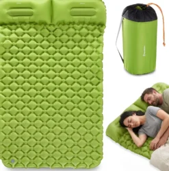Matelas gonflable 2 places campmat 2 hypermotion ultraléger avec oreillers