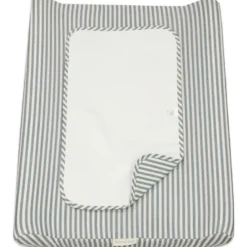 Matelas à langer avec housse home praliné rayures matcha