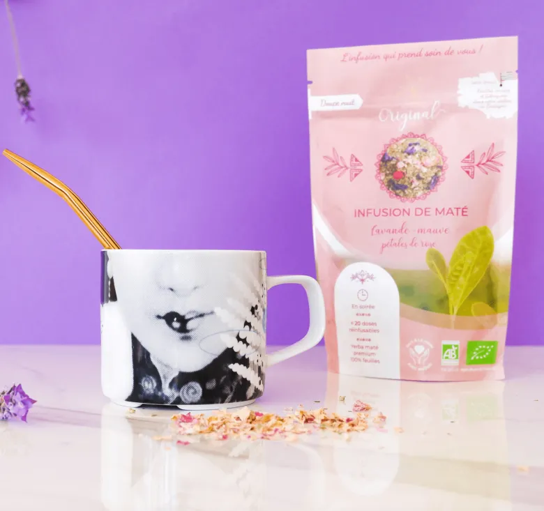 Maté lavande mauve rose bio - 70g