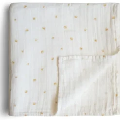 Maxi lange en coton bio couronne (120 x 120 cm)