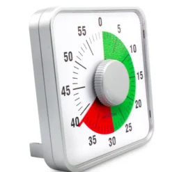 Maxi minuteur mécanique carré visuel - apprendre le temps 60min