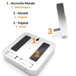 Maxi minuteur mécanique carré visuel - apprendre le temps 60min