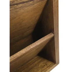 Meuble à clés bronze bois marron -