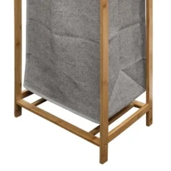 Meuble à linge 1 panier amovible bambou