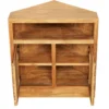 Meuble sdb d'angle en teck 85 cm corner