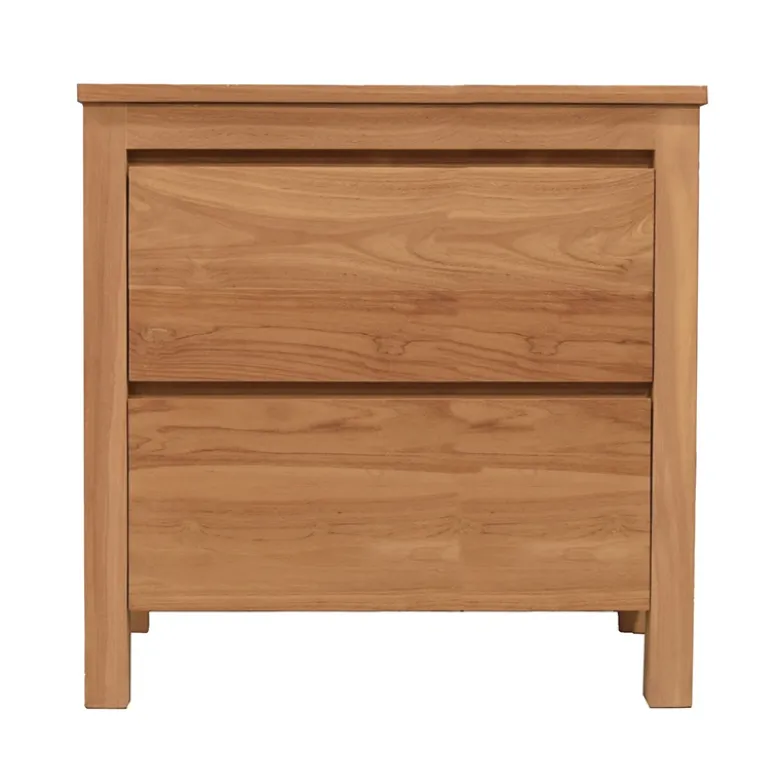 Meuble sdb en teck massif 80 cm varedo