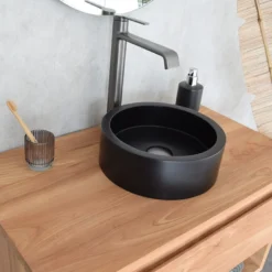Meuble sdb teck massif 80 cm khartane