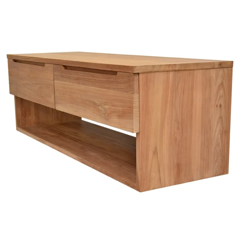 Meuble sdb teck massif 140 cm khartane