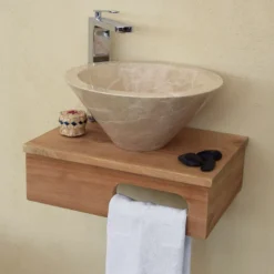 Meuble sdb teck pour lave-mains lazzeri