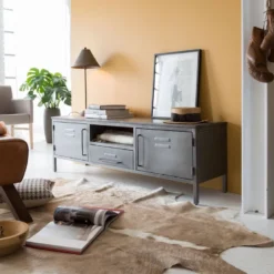 Meuble tv industriel, style casier