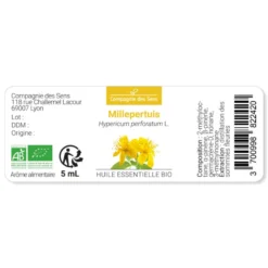 Millepertuis - huile essentielle bio - 5ml garantie chromacert® - chémotypée & i