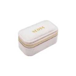 Mini boîte à bijoux velours rose pêche