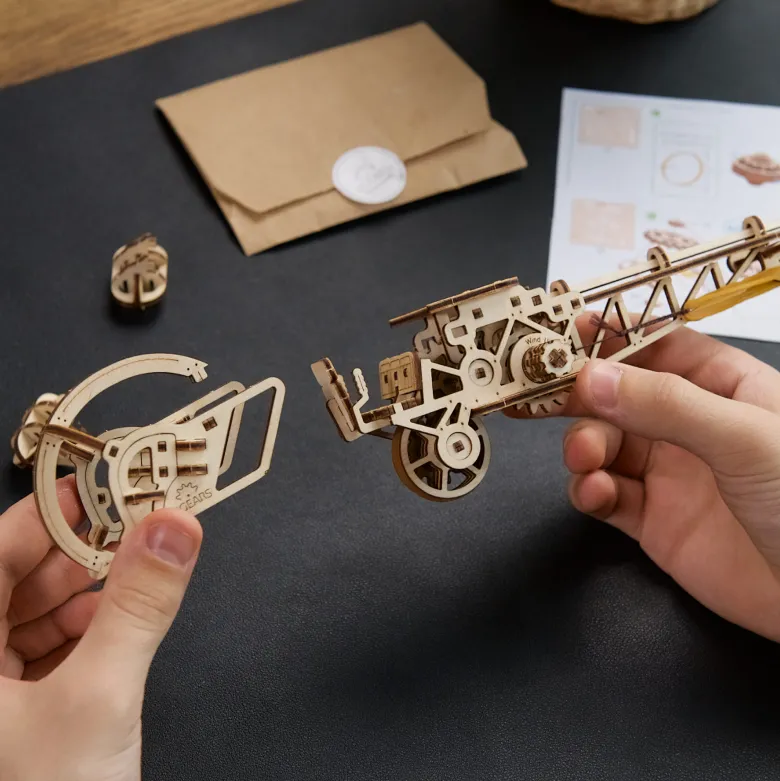 Mini hélicoptère puzzle 3d bois