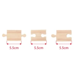 8 mini pièces de piste en bois