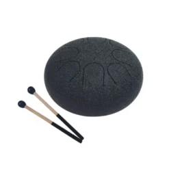 Mini tongue drum noir diamètre 15 cm
