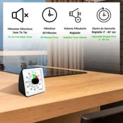 Minuteur électronique silencieux color zone - apprendre le temps