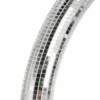 Miroir disco forme organique arrondie avec facettes coloris argent