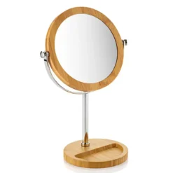 Miroir grossissant sur pied bambou x5