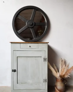 Miroir industriel en bois noir n°945