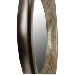 Miroir rond mordoré d90 verre or - chic