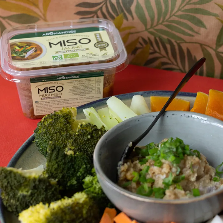 Miso jaune bio non pasteurisé umami soja orge 270g