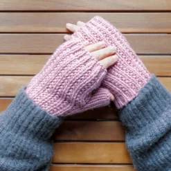 Mitaines en fibres recyclées Pulse Rose