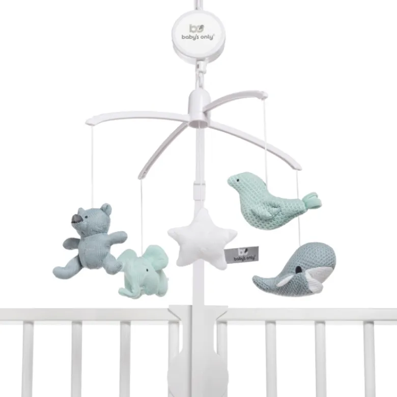 Mobile musical animaux vert d'eau