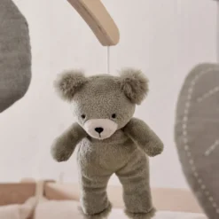 Mobile musical avec bras en bois orso et fluffy