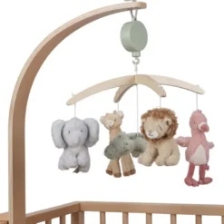 Mobile musical en bois safari friends