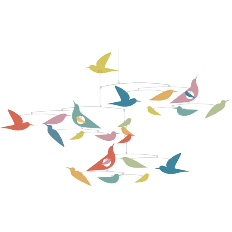 Mobile oiseaux en papier