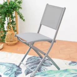Molvina lot de 4 chaises en acier