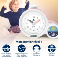 Mon 1er réveil kid'sleep clock - rose