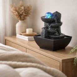 Mon espace détente : diffusion douce et fontaine zen
