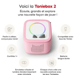 Mon premier coffret toniebox 2 - boite à histoires - rose fleur