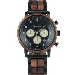 Montre bois noir nomadis