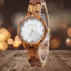 Montre bois zébrano venissia